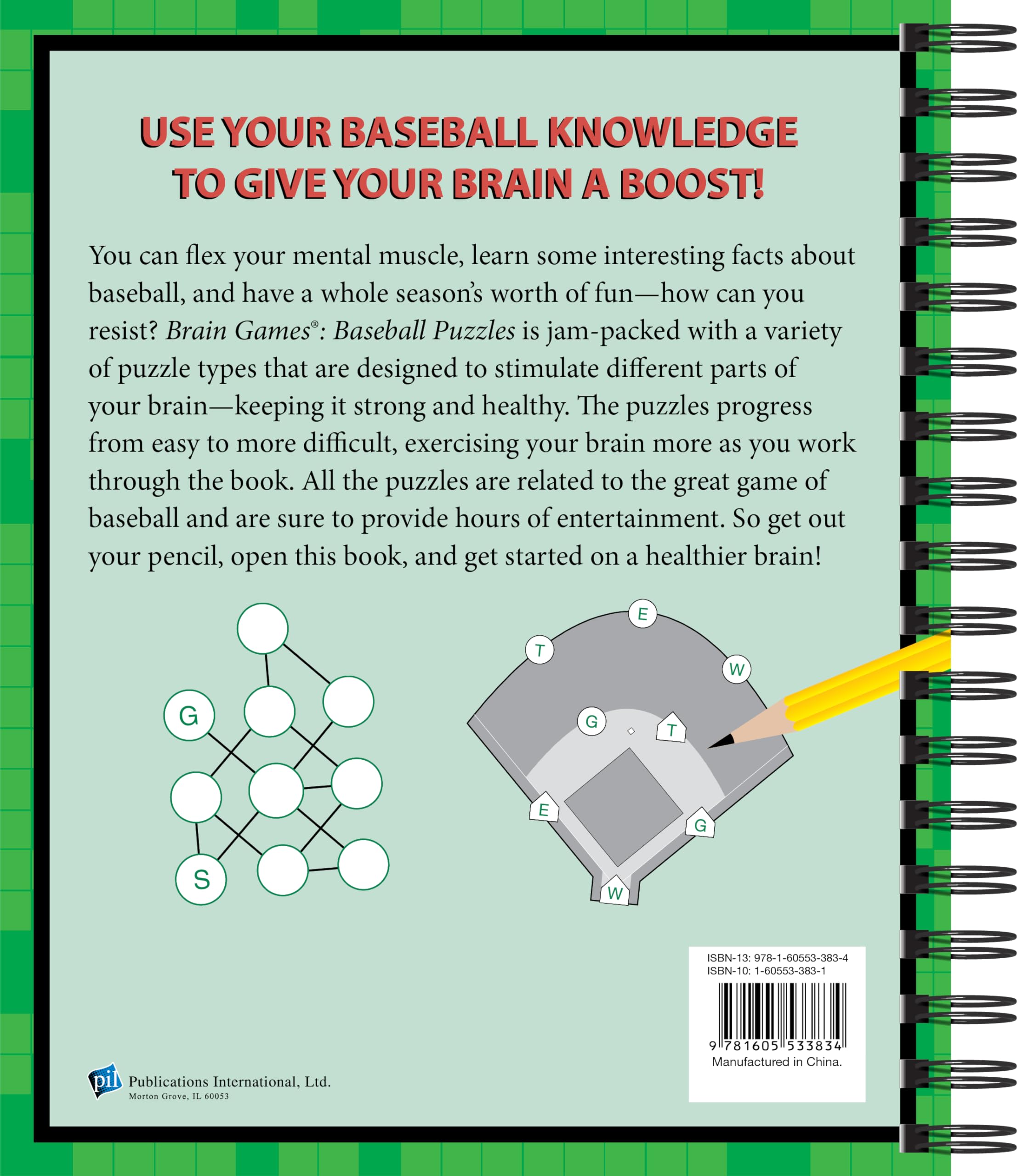 Brain Games - Baseball Puzzles for Kids & Adults | Fun & Challenging Baseball-Themed Logic Puzzles for Family Game Night & Travel