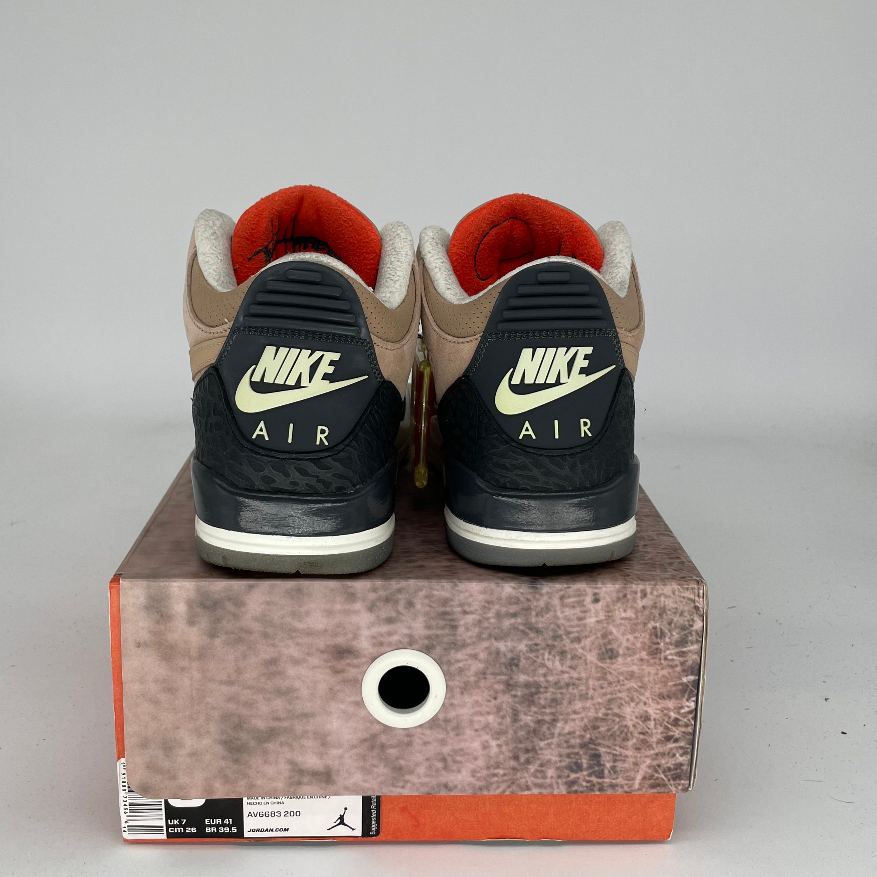 AIR JORDAN 3 Retro JTH Bio Beige Men's Basketball Shoes Size 8 - AV6683-200 | Authentic Sneakers for Casual Wear & Street Fashion