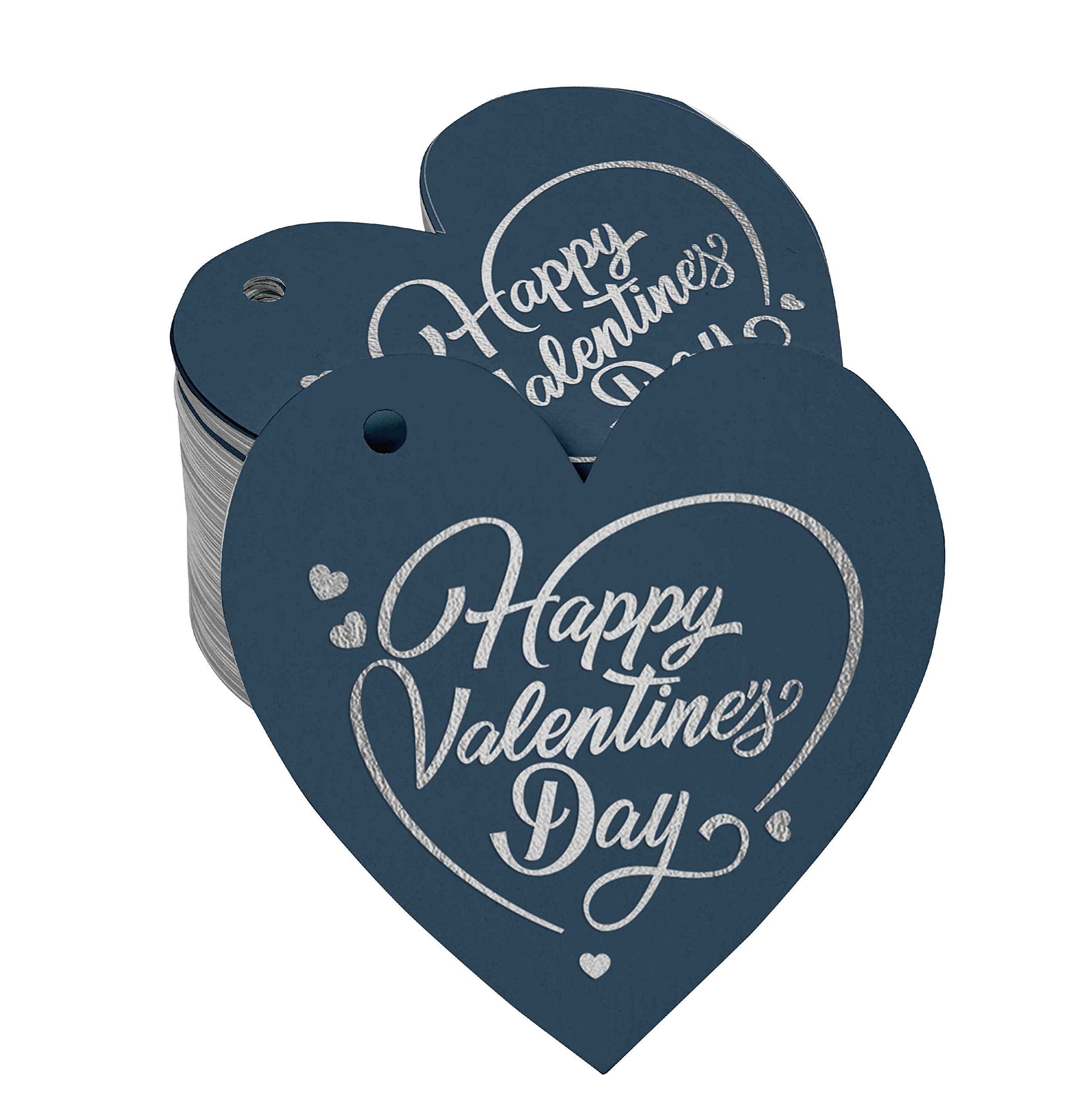 50pcs Real Silver Foil Valentine's Day Gift Tags - Romantic Holiday Favor Hang Tags for Wedding, Party Decorations & Love Letter Accessories