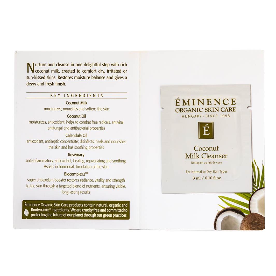 Eminence Organics Coconut Milk Cleanser - Hydrating & Gentle Face Wash for Dry & Sensitive Skin | Vegan & Cruelty-Free Skincare | Perfect for Daily Cleansing & Makeup Removal