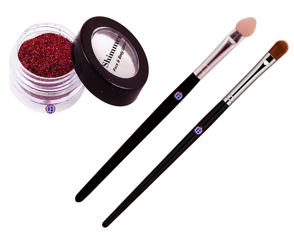 Professional Glitter Eyeshadow Palette - Rich Rose 61 Shades with Dual-Ended Eyeshadow Brush & Sponge Applicator Set | Perfect for Party, Wedding & Special Occasion Makeup