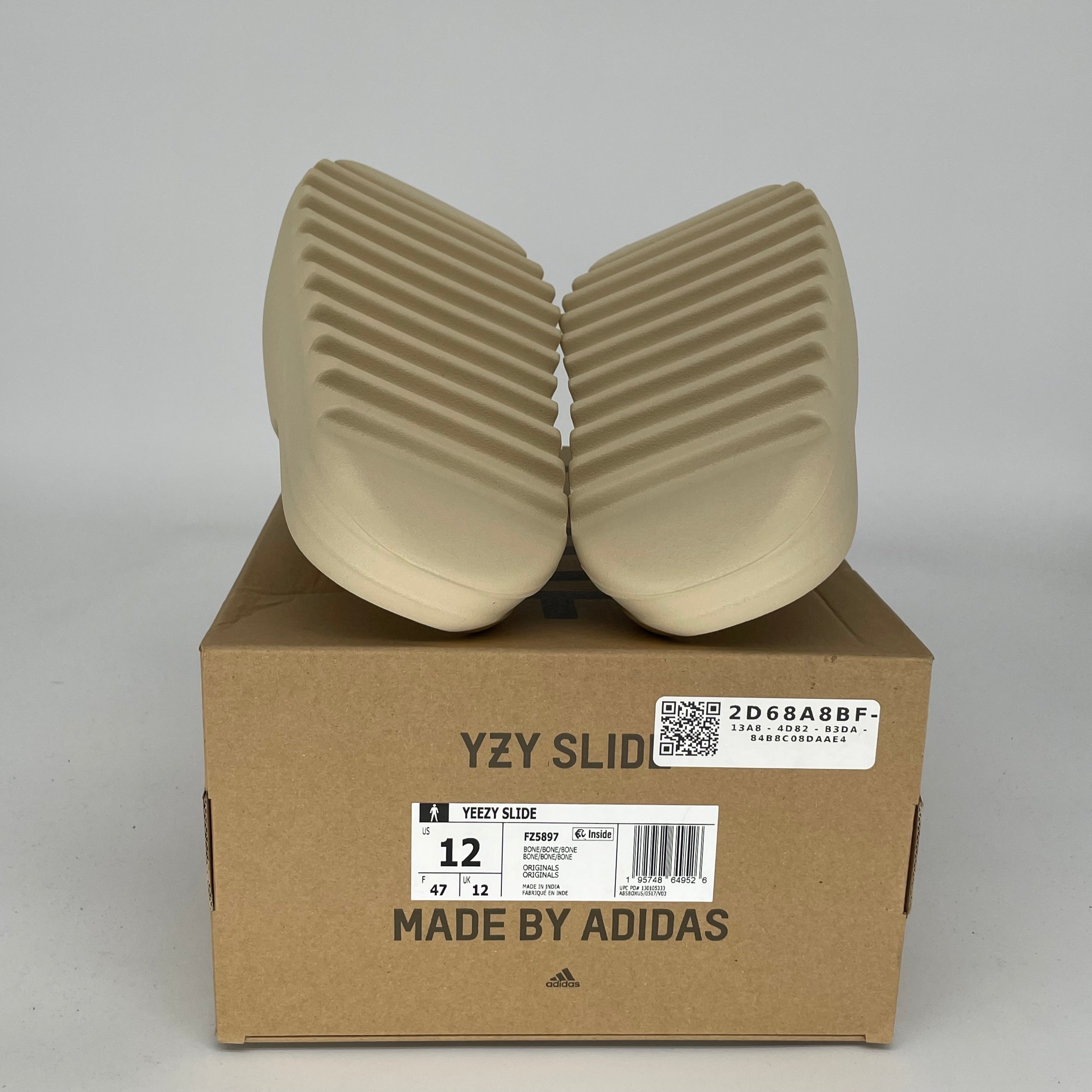Adidas Yeezy Slide Bone - Men's Size 12 (FZ5897) | Comfortable Slides for Beach, Pool & Casual Wear