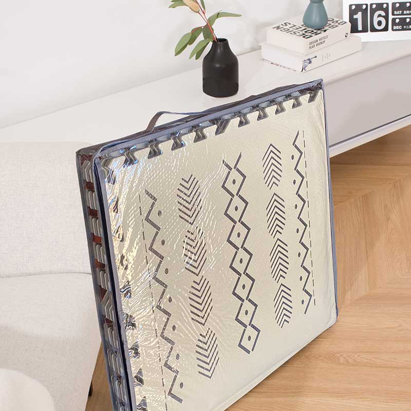 Non-Slip Tribal Design EVA Foam Puzzle Mat Tiles - Interlocking Floor Tiles for Kids Playroom, Gym, and Nursery - Soft & Durable Play Mat for Baby Crawling and Toddler Safety