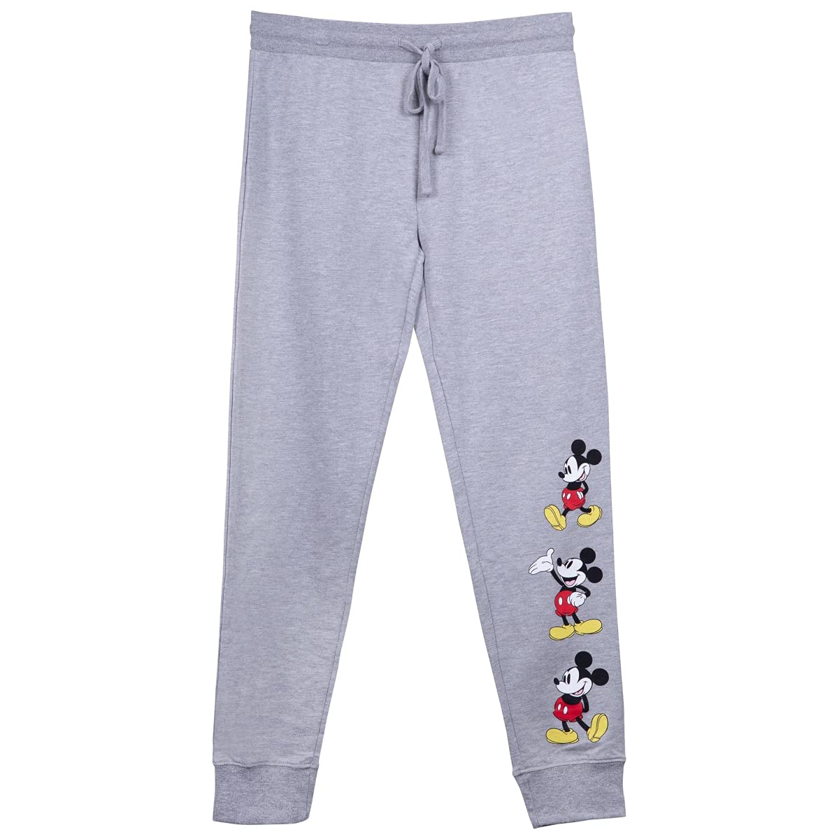 Mickey Mouse Women's Grey Sweatpants - Soft Cotton Lounge Pants for Women (Small) - Perfect for Casual Wear, Home Relaxing & Disney Theme Outfits