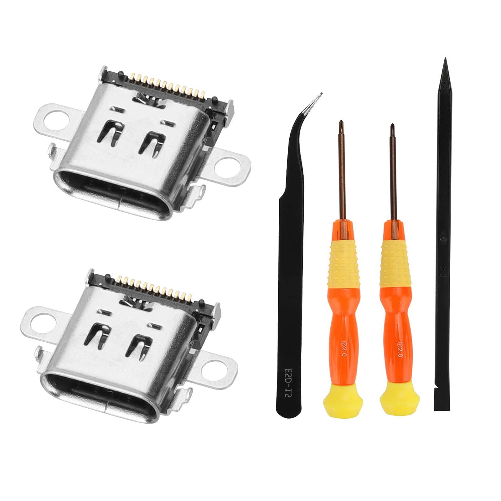 Original Title: Linkstyle Replacement Charging Port for Nintendo Switch, 2-Pack Type-C Power Jack Connector for NS Console - Perfect for DIY Repairs & Switch Accessory Upgrades