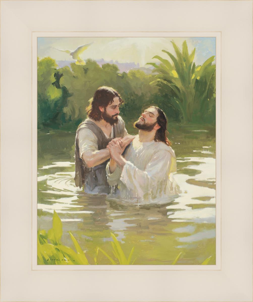 Baptism of The Savior - Religious Christian Wall Art for Home & Church Decor - Perfect for Baptism Ceremonies & Spiritual Inspiration