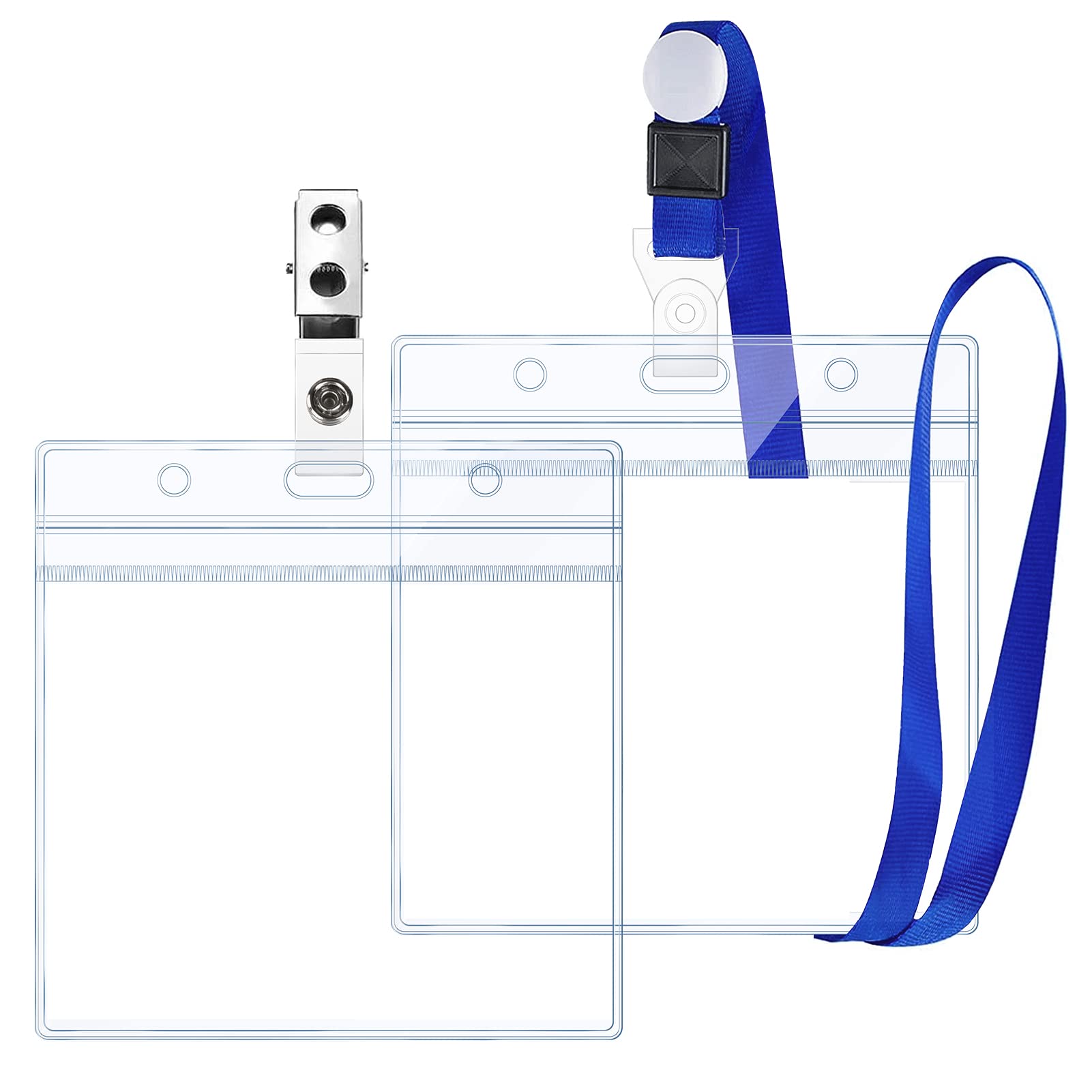 MAOVII 5 Pack Waterproof Vaccine Card Holder with Lanyard - Travel & Event ID Protector