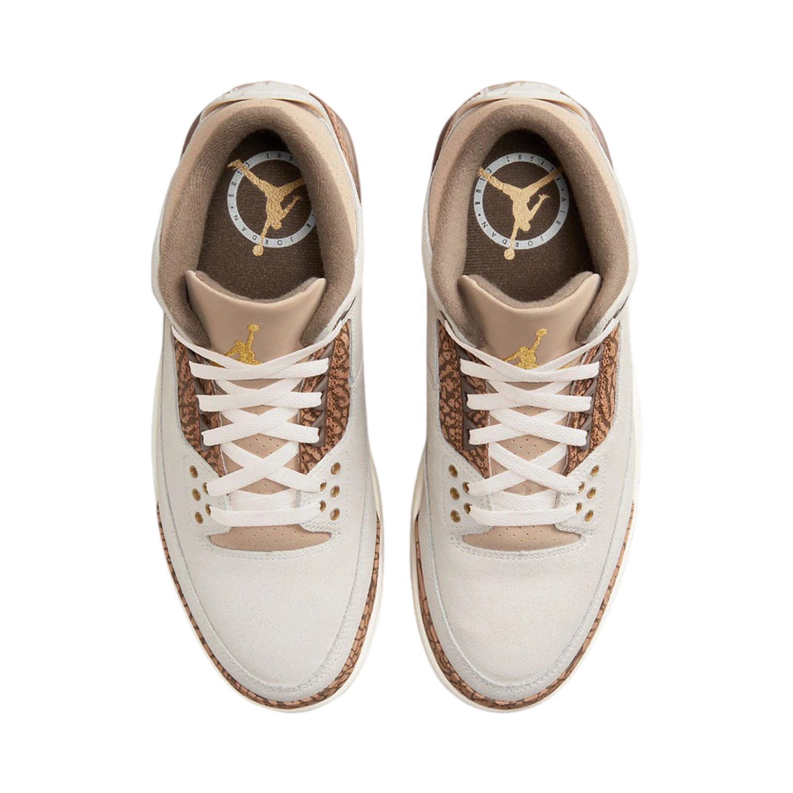 Air Jordan 3 Retro Sneakers - Light Orewood Brown & Metallic Gold - Men's Basketball Shoes for Casual Wear & Street Style