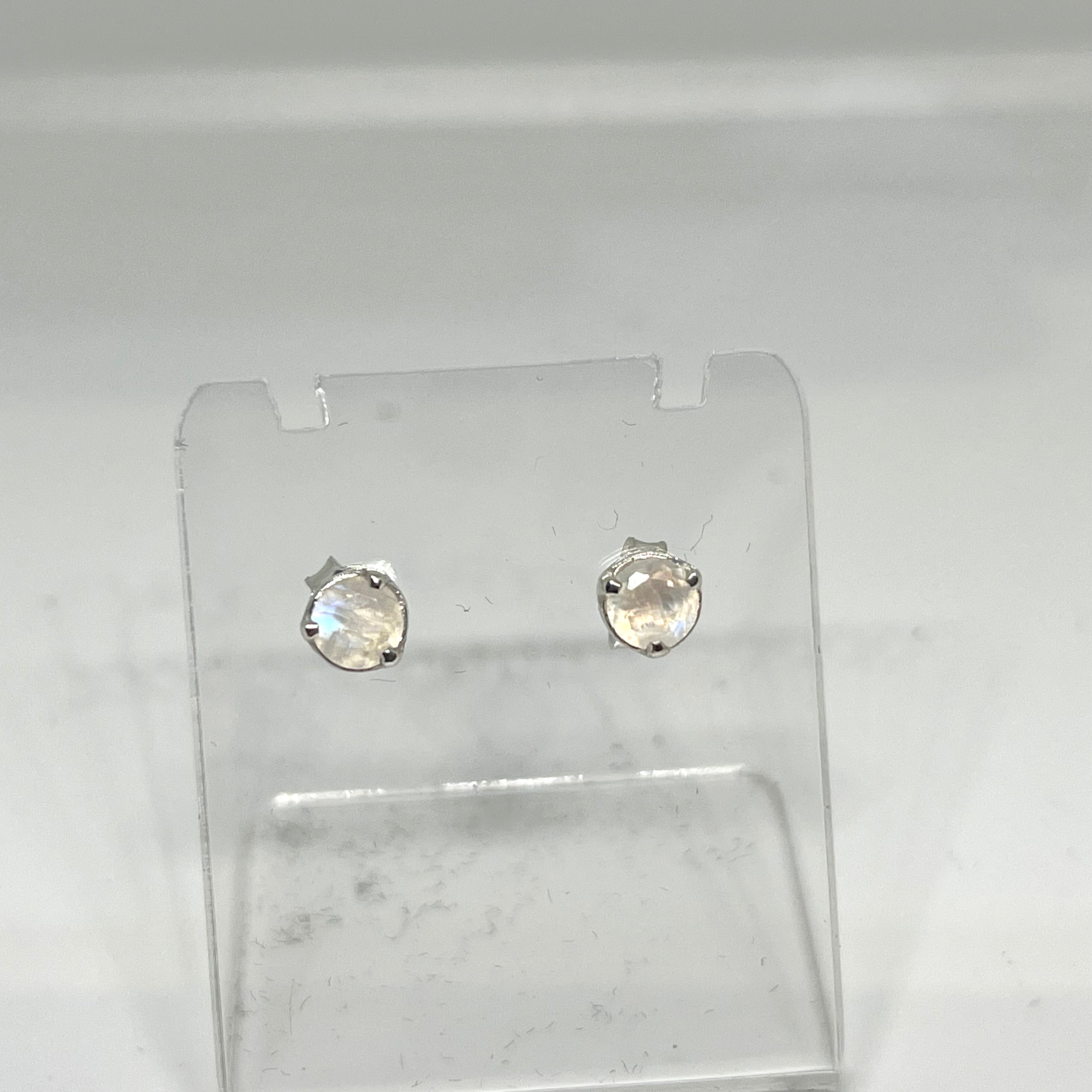5mm Round Faceted Gemstone Stud Earrings - 3 Prong Set (PSE005) | Elegant & Durable for Daily Wear, Parties & Gifts