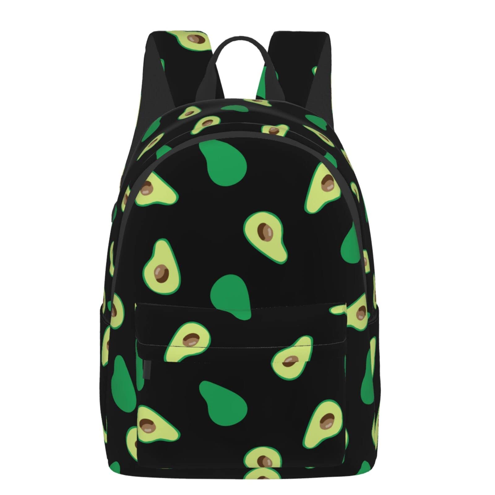 Delerain 16 Inch Laptop Backpack - Stylish Avocado Print School Bookbag, Travel Daypack & Shoulder Bag for Men & Women - Perfect for College, Work, Commuting & Outdoor Adventures