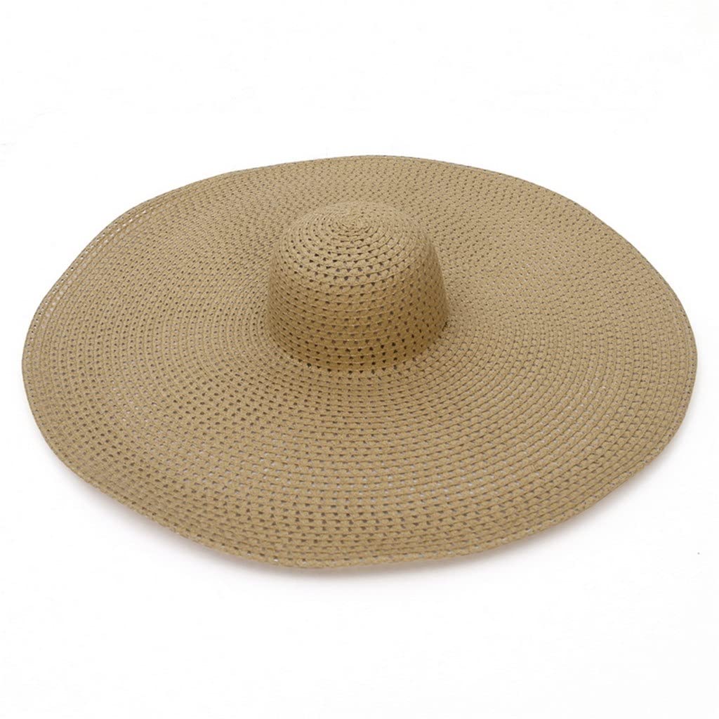 MOUMI Oversized Straw Hat for Women - Packable Wide Brim Sun Hat (56-58cm) - Perfect for Beach, Vacation & Summer Outfits | Boho Style Sun Protection Accessory
