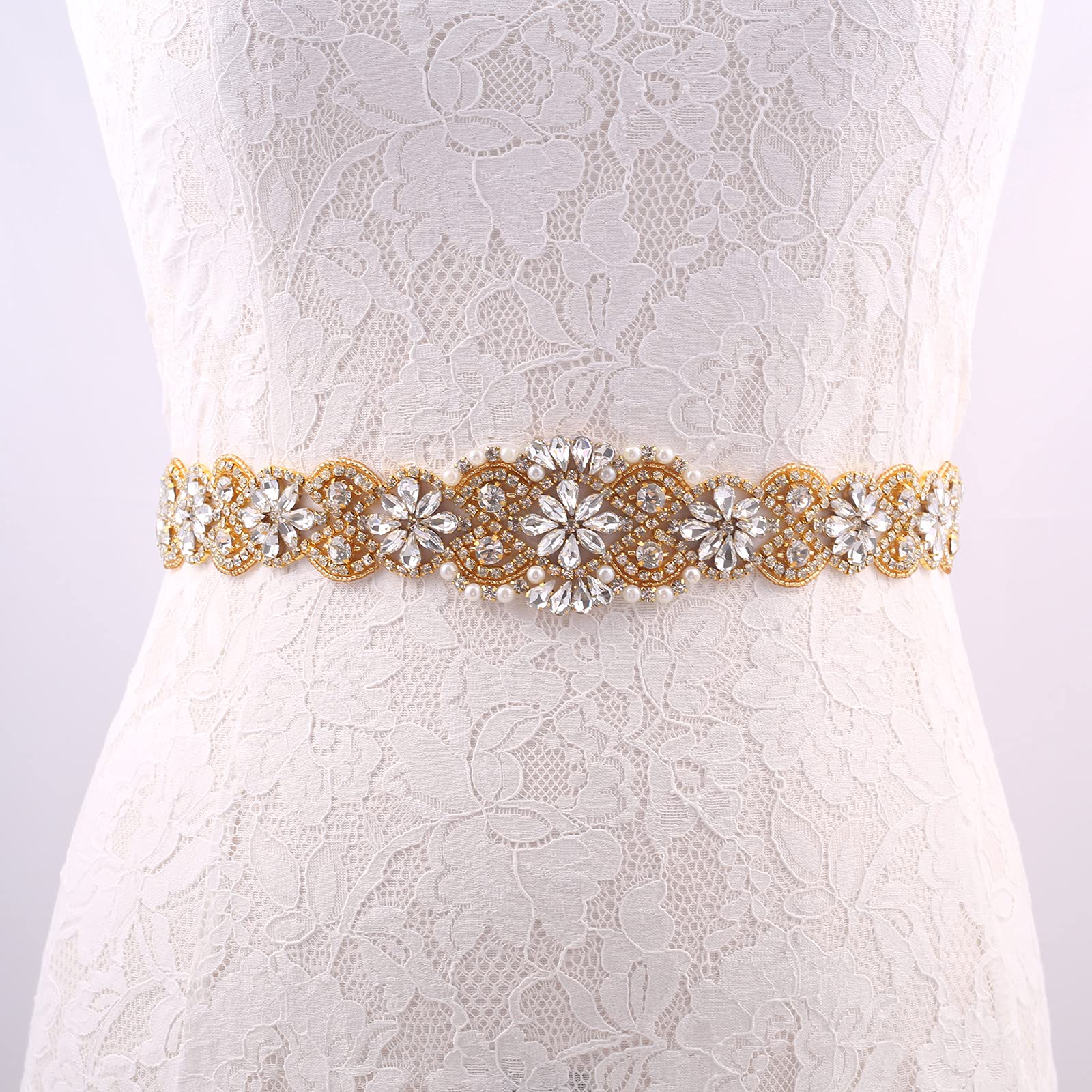 Sparkling Rhinestone Wedding Belt for Bride & Bridesmaids - Elegant Crystal Sash for Wedding Dresses | Perfect for Bridal Showers, Ceremonies & Special Occasions