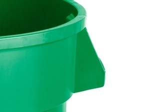 PRO&Family 128 Qt (32 Gallon / 121 Liter) Heavy-Duty Round Green Commercial Trash Can - Ingredient Bin, Waste Basket & Recycling Container for Restaurant, Kitchen & Office Use