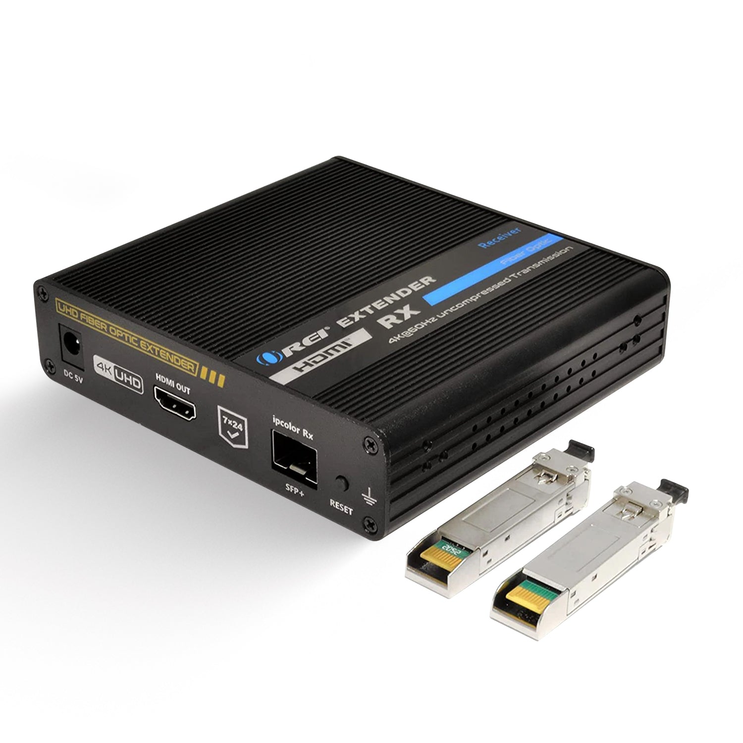 4K HDMI Extender Balun Over Fiber Optic Cable - HDR10, ARC & RS232 Support, Up to 40KM Range (Transmitter & Receiver Sold Separately) - Perfect for Home Theater, Conference Rooms & Long-Distance AV Installations