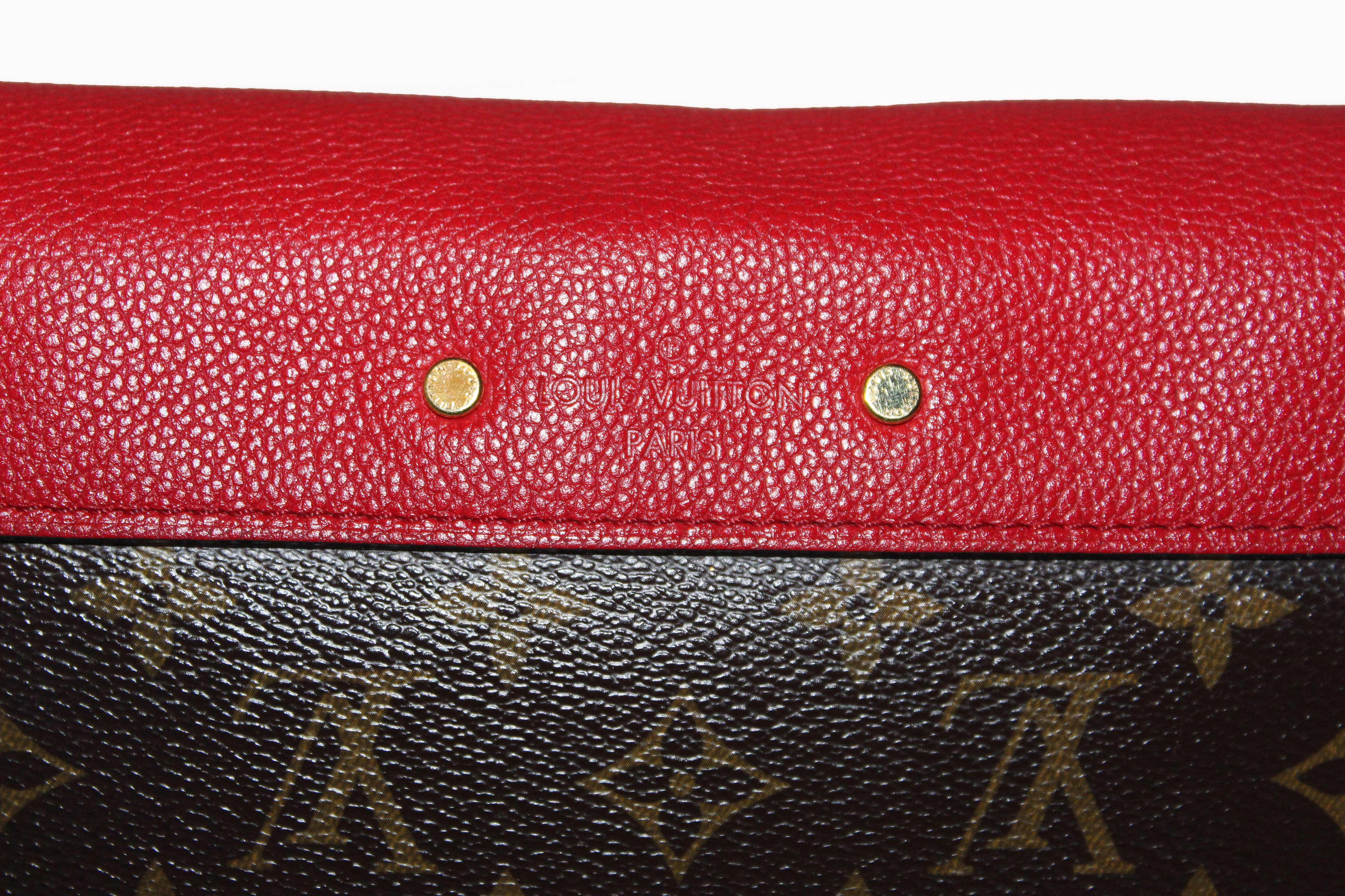 Authentic Louis Vuitton Red Monogram Pallas Chain Shoulder Bag for Women | Luxury Designer Crossbody Purse | Perfect for Date Night, Parties & Special Occasions