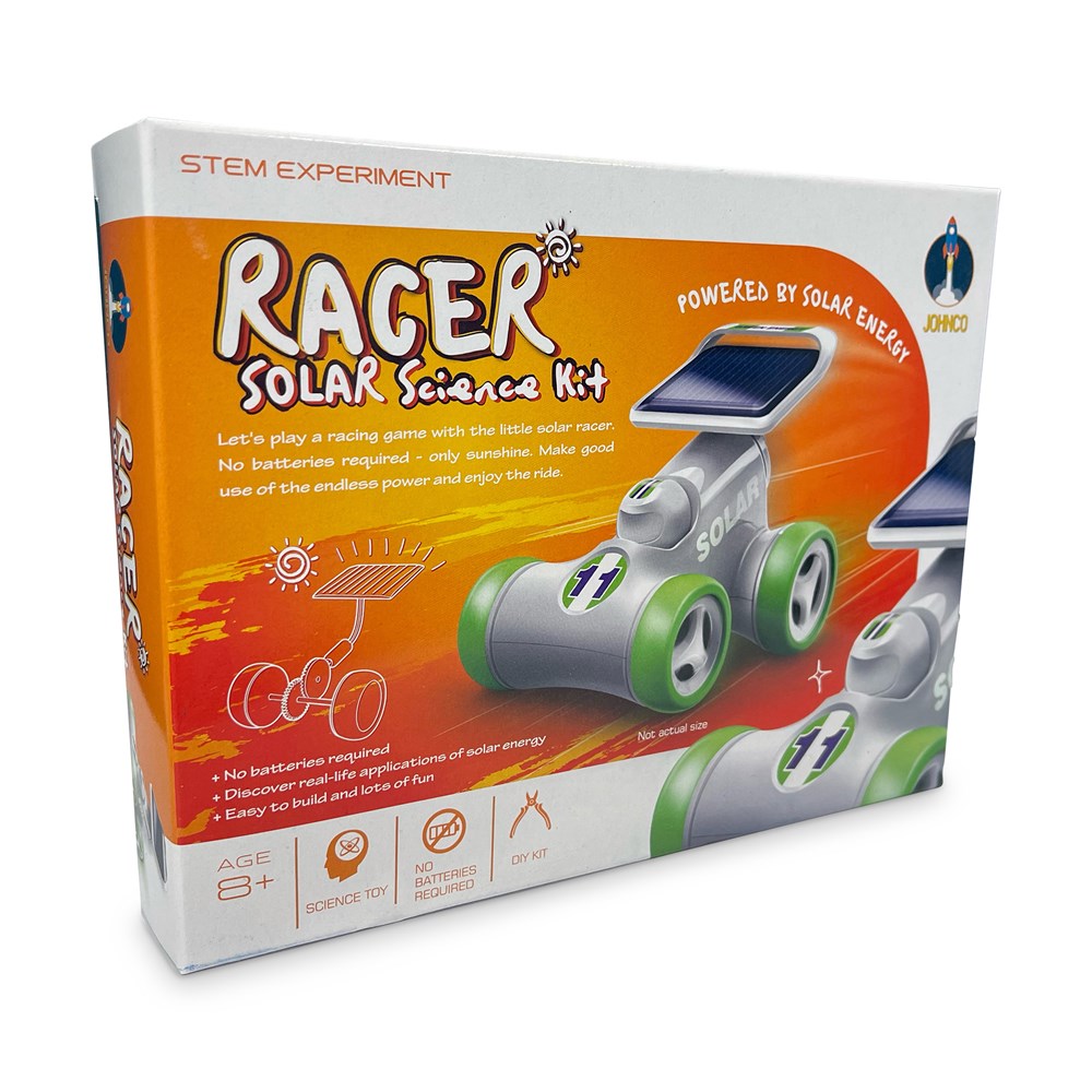 Solar Racer Science Kit for Kids - STEM Educational Toy, DIY Solar Powered Car Building Set - Perfect for Science Fair Projects & Outdoor Learning Activities