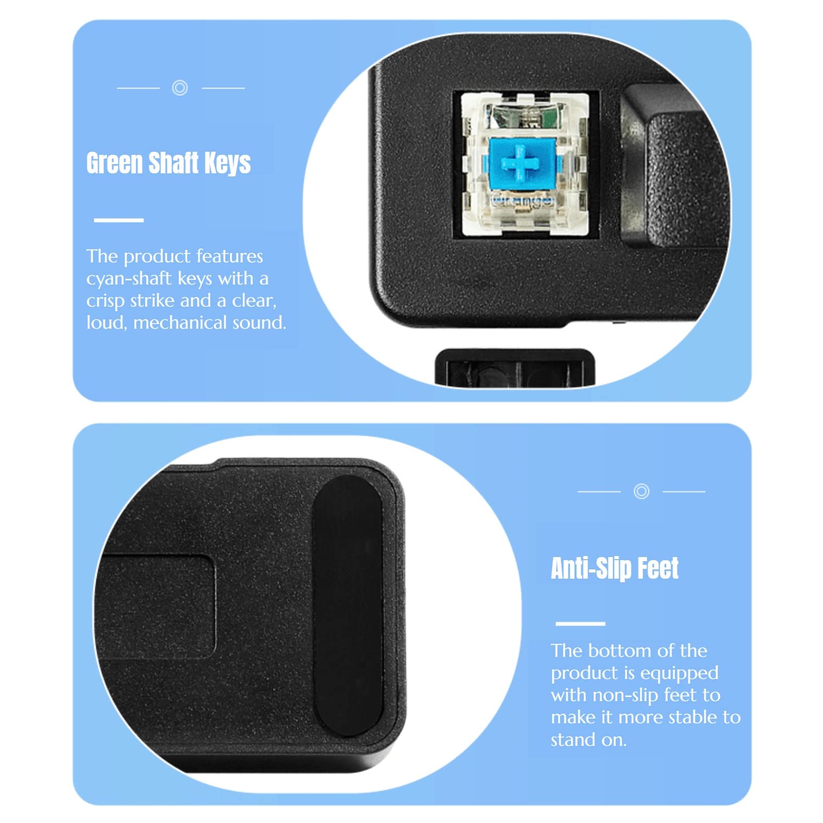 Yoidesu 3 Key Mini RGB Mechanical Gaming Keypad - One Handed Programmable Macro Keyboard with USB Plug & Play - Perfect for Gaming, Office Work & DIY Programming (Ideal for MMO, CAD Design & Stream Deck Shortcuts)