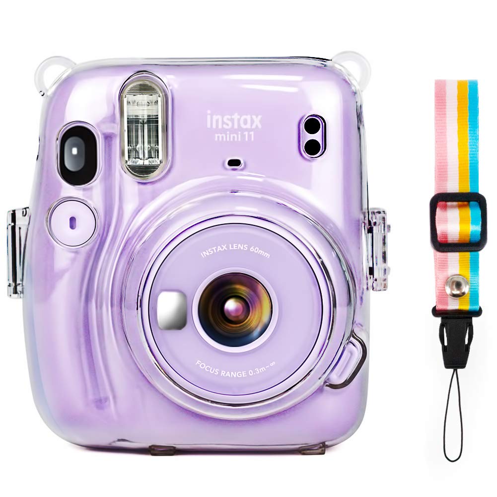 Fujifilm Instax Mini 11 Camera Case - Clear Protective Pouch with Detachable Adjustable Strap for Fujifilm Mini 11 Instant Camera | Perfect for Travel, Parties & Everyday Use
