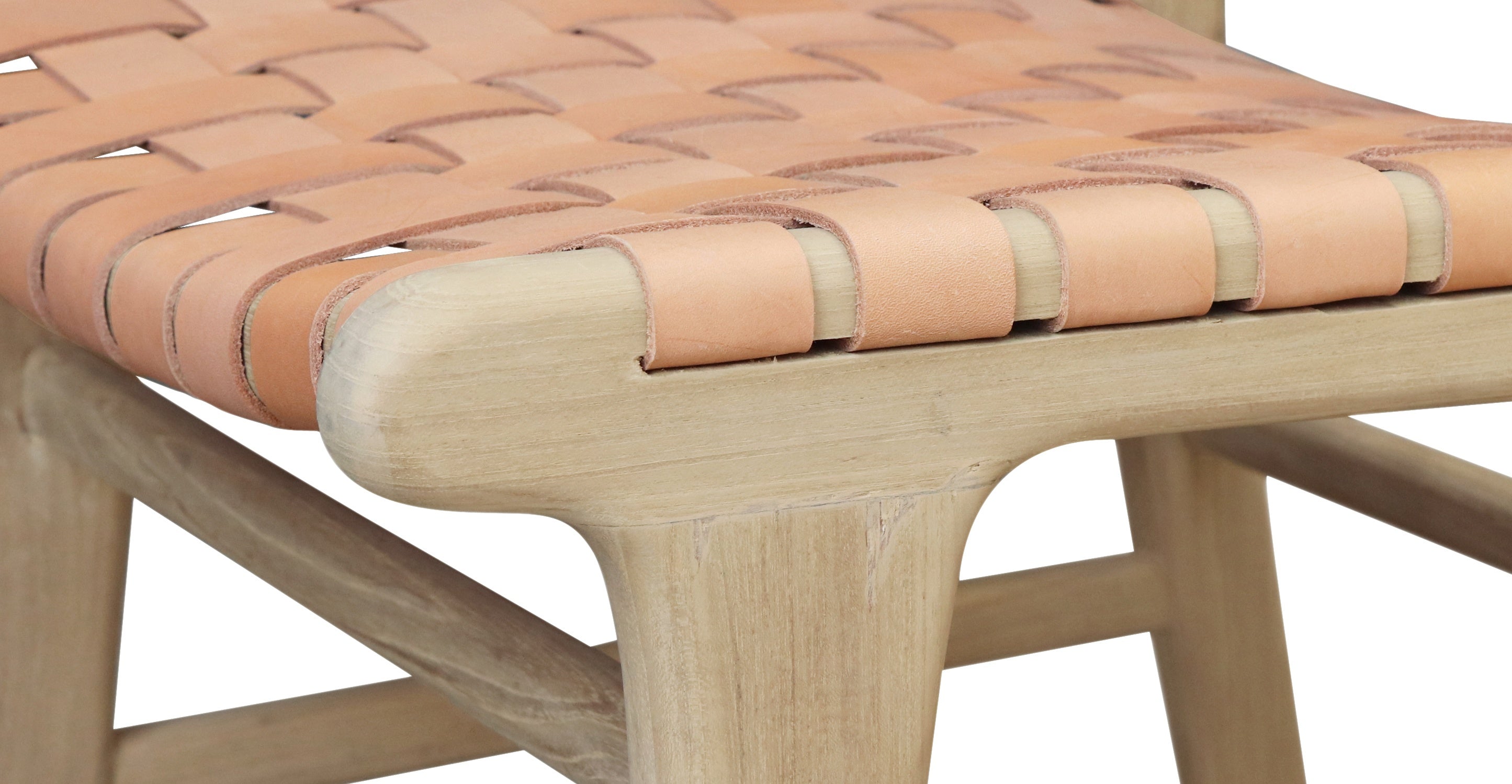 Premium Teak & Leather Dining Chair - Handcrafted Solid Wood & Genuine Leather - Perfect for Dining Room, Kitchen, or Restaurant Use