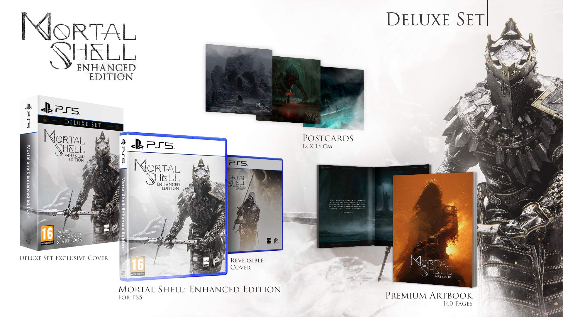 Mortal Shell Enhanced Edition Deluxe Set - PS5 Game | Action RPG with Dark Fantasy Setting | Perfect for Hardcore Gamers & Souls-like Fans | Great for Solo Play & Challenging Boss Battles