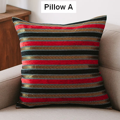 Bohemian Style Chenille Throw Pillow Covers for Living Room - Decorative Sofa Pillows for Couch, Bed & Home Decor - Soft & Stylish Accent Pillows for Boho Chic Interior Design