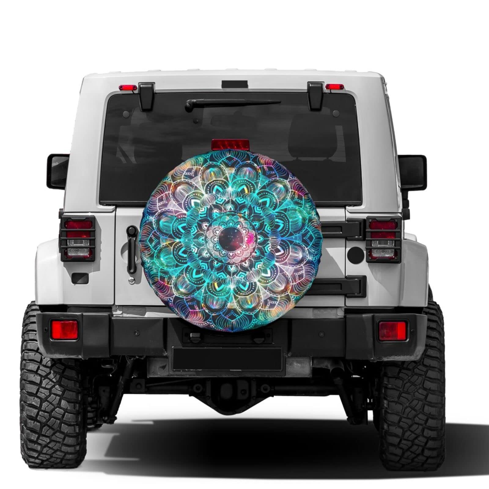 Bohemian Mandala Spare Tire Cover 17 Inch - Waterproof Dust-Proof Wheel Protector for RV, SUV, Trailer & Most Vehicles | Perfect for Camping, Road Trips & Outdoor Adventures