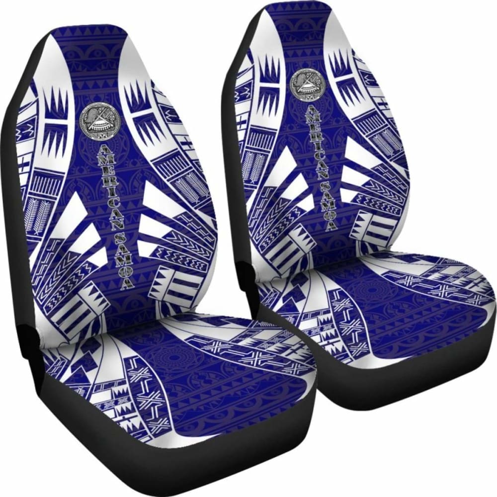 American Samoa Car Seat Covers with Polynesian Tattoo Flag Design - Durable & Stylish for Cars, Trucks & SUVs - Perfect for Travel, Commuting & Cultural Pride