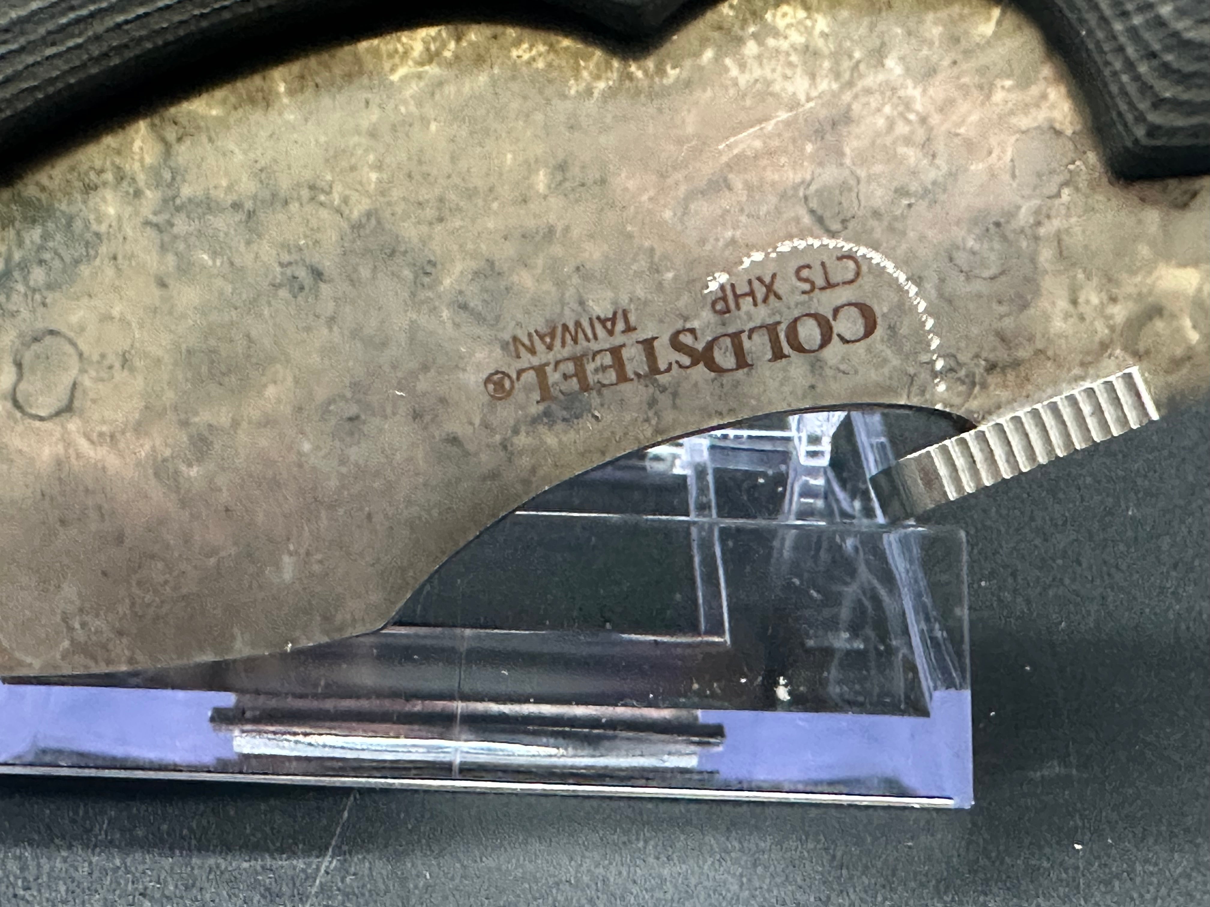 Cold Steel Colossus I CTS XHP Knife - Batwing Grind, Apocalyptic Finish Tactical Folding Knife for Outdoor Survival, Camping & EDC