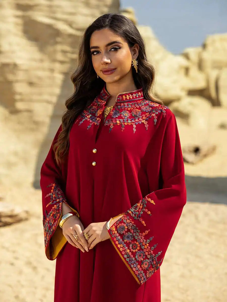 Elegant Embroidered Caftan Dress for Women - Boho Kaftan & Jalabiya for Eid, Wedding, and Special Occasions | Perfect for Parties, Holidays, and Festive Celebrations