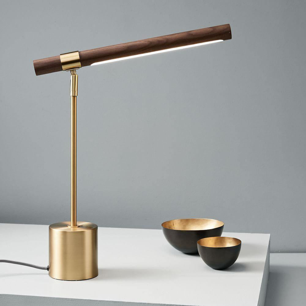 Modern Linear Table Lamp - Sleek & Minimalist LED Desk Light for Home Office, Bedroom, or Study - Perfect for Reading, Working, and Ambient Lighting