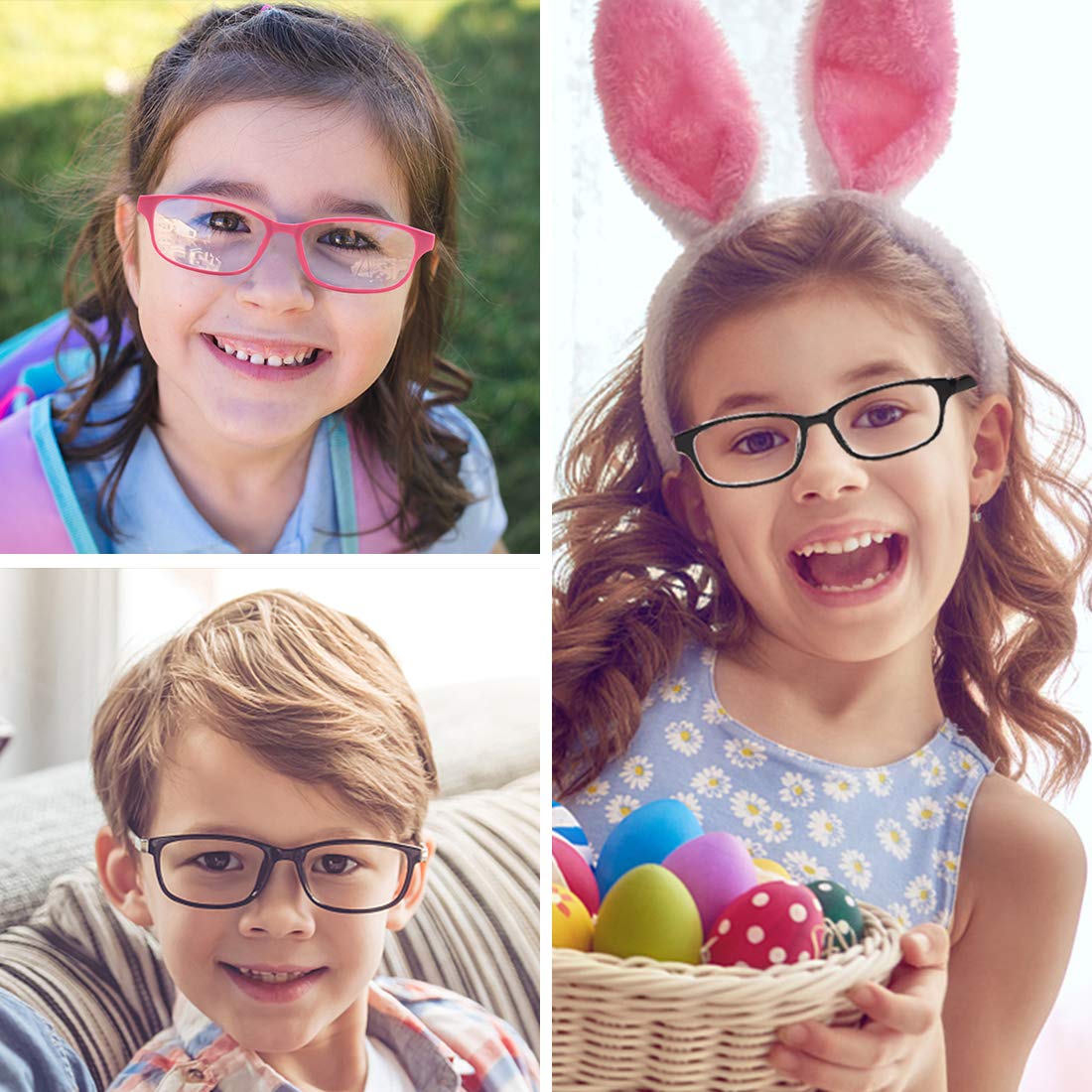 ALWAYSUV Oversized Square Blue Light Blocking Glasses for Women - Stylish Big Frame Computer Glasses with Clear Lens - Perfect for Office Work, Gaming & Screen Time Protection
