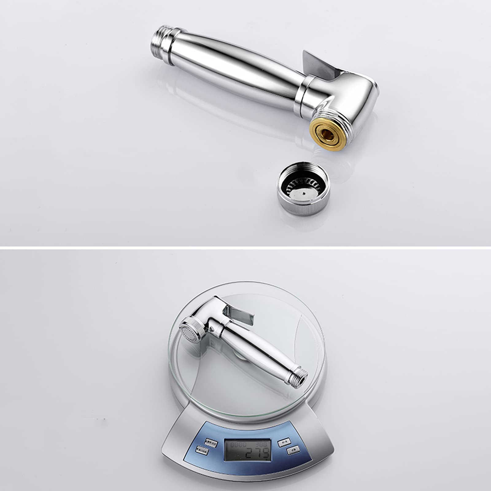 Hot & Cold Water Handheld Sprayer - Brass Chrome Diaper Sprayer with Temperature Control for Toilet | Leak-Free Design | Perfect for Cloth Diaper Cleaning, Pet Bathing & Household Cleaning Tasks
