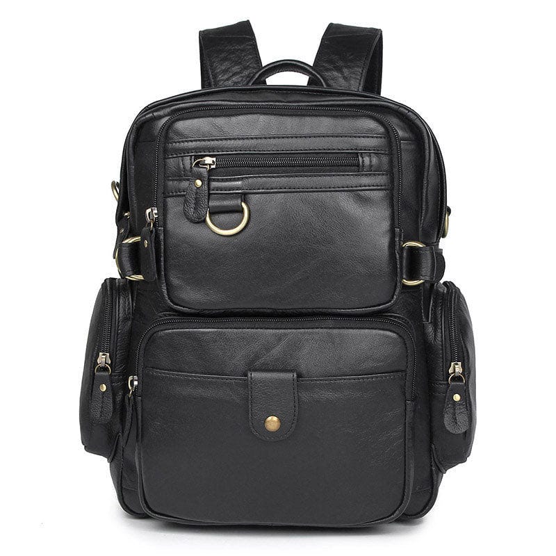 Stylish Large Black Leather Backpack Purse for Women - Durable & Water-Resistant - Perfect for Work, Travel & Everyday Use