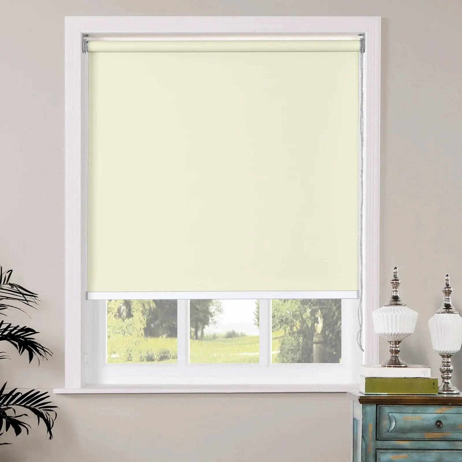 Owen Blackout Loop Control Fabric Roller Shade - Light Blocking Window Treatment for Bedroom & Home Office (36