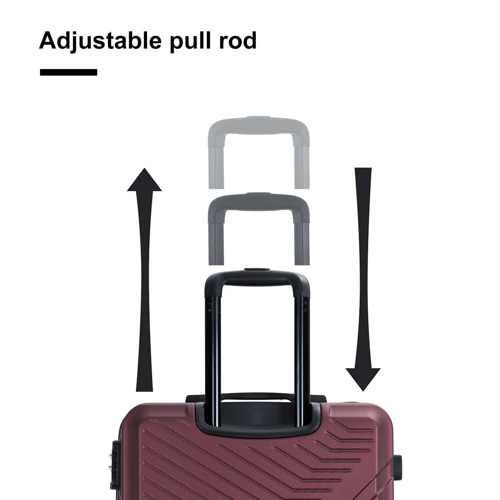 3 Piece ABS Hard Shell Luggage Set with Spinner Wheels & TSA Lock - 20in 24in 28in Carry On Checked Suitcase for Air Travel, Business Trips, Back to School & Vacation (Durable Lightweight Luggage for Men & Women)