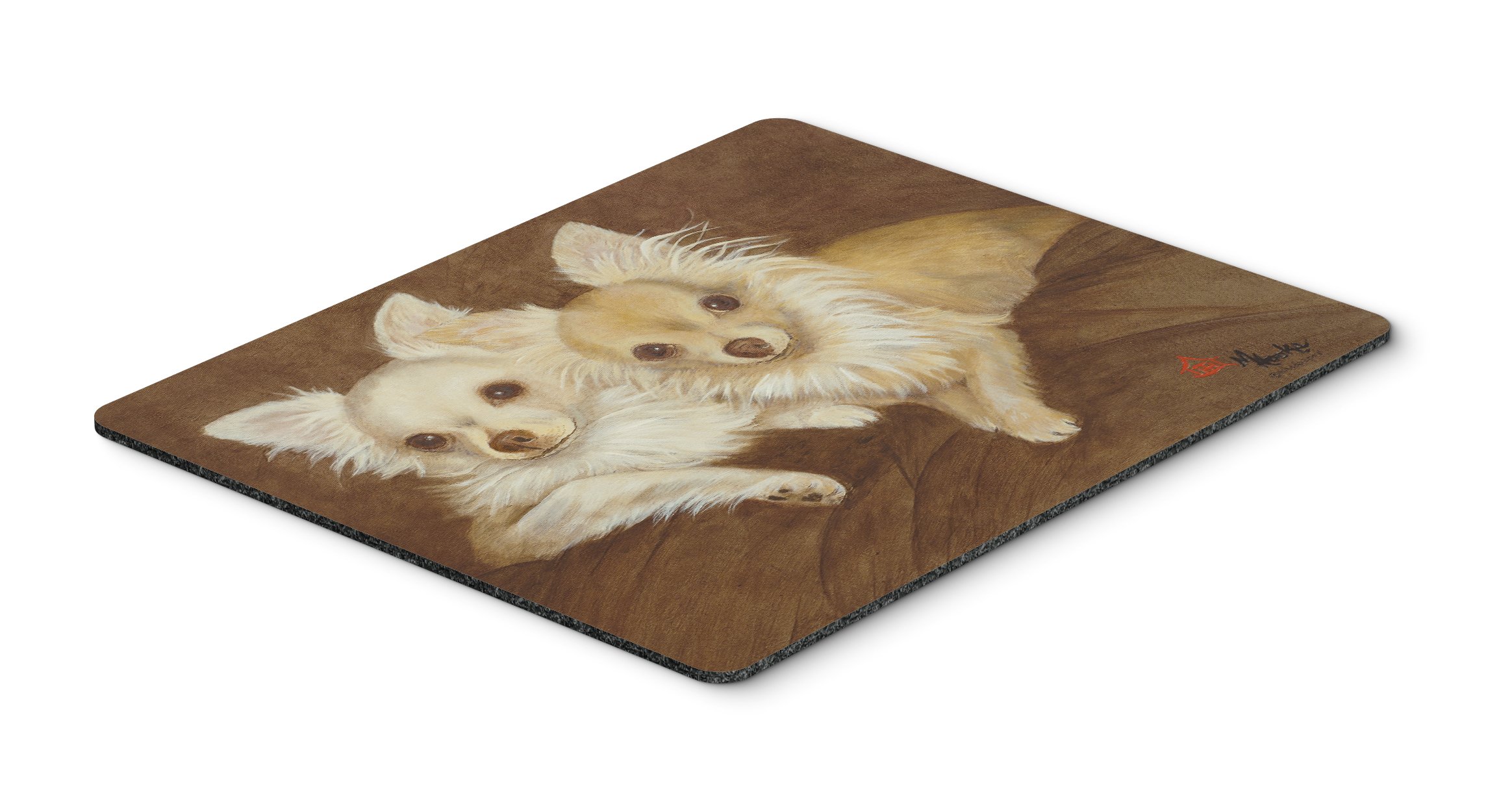 Chihuahua Themed Mouse Pad & Hot Pad Set - Large Washable Non-Slip Desk Mat for Home Office, Gaming, Computer & Laptop Use - Perfect Gift for Pet Lovers & Work Essentials