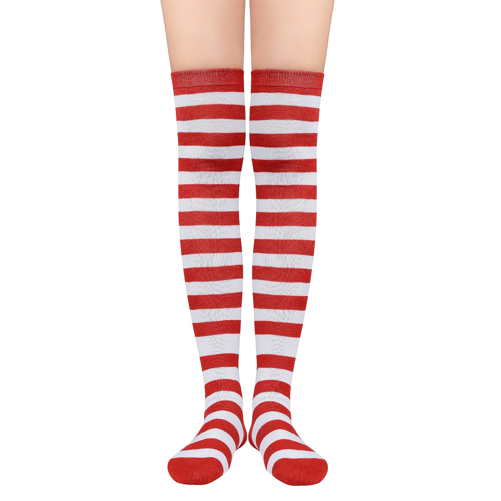 Trendy Women's Rainbow Striped Knee High Socks - Thigh High Stockings & Leg Warmers for Cosplay, Casual Wear & Fashion Outfits | Perfect for Costume Parties, Dance Performances & Everyday Style