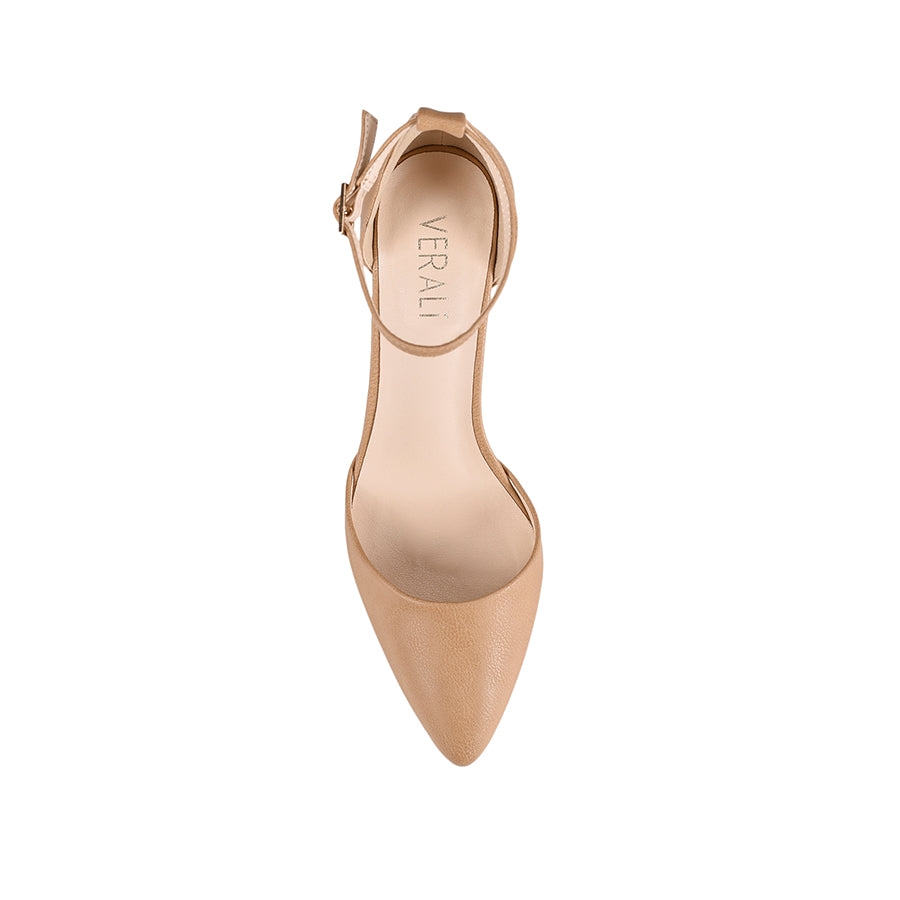 Enzo Women's Closed Toe Block Heels - Comfortable Chunky Heel Pumps in Caramel Softee | Perfect for Office, Wedding & Evening Events