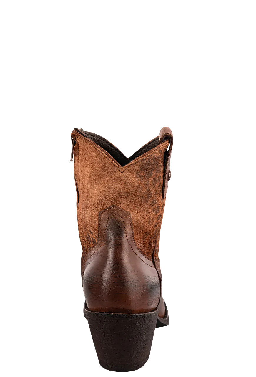 Old Gringo Goat Corinna Leopardito Booties Tan - Women's Western Ankle Boots for Cowgirl Fashion & Country Dancing