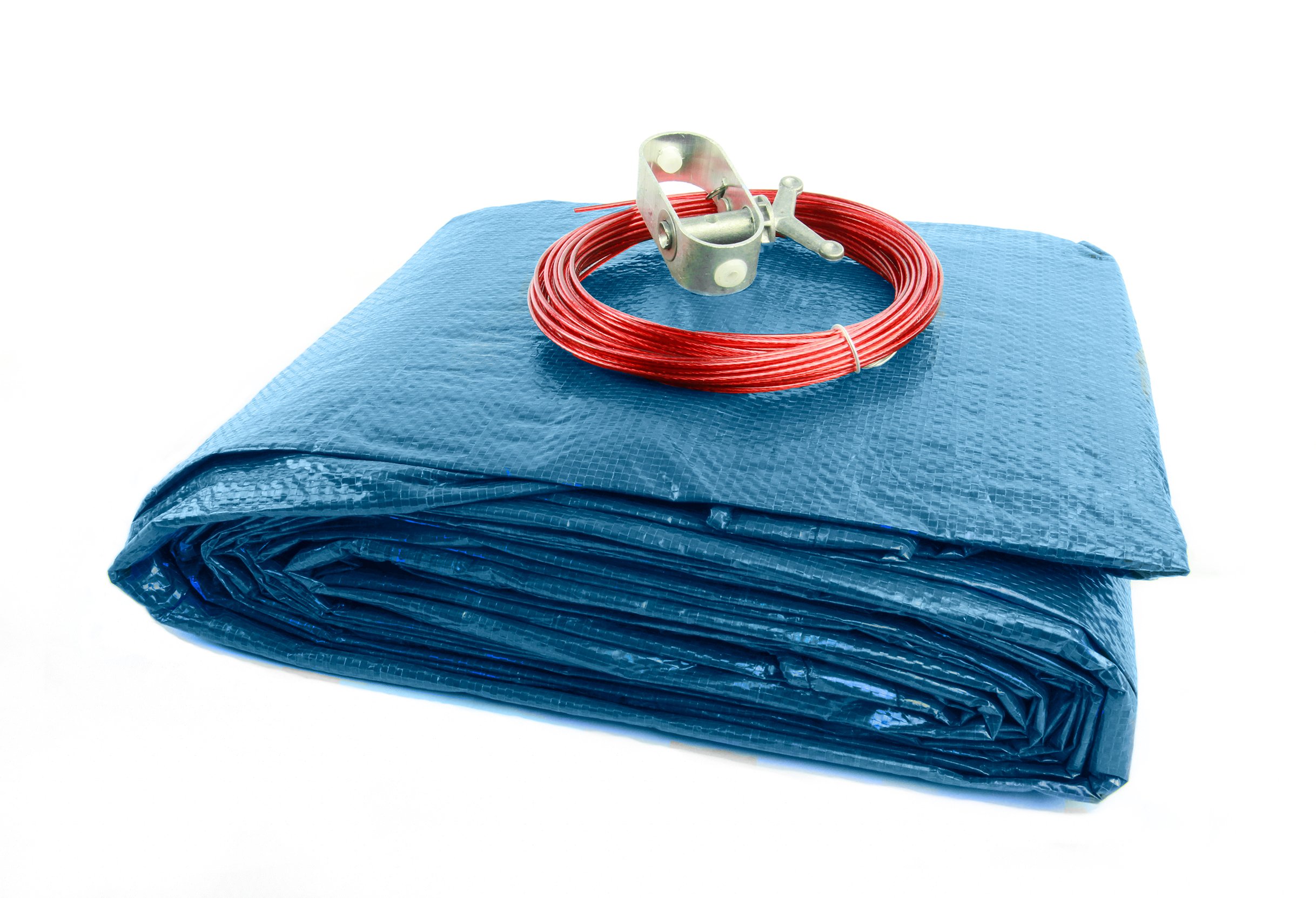 HPI Reversible Winter Pool Cover - Blue/Black Skirted Design with 2-Foot Overlap for 15x30 Foot Oval Above Ground Swimming Pools | Cold Weather Protection & Snow Load Resistance