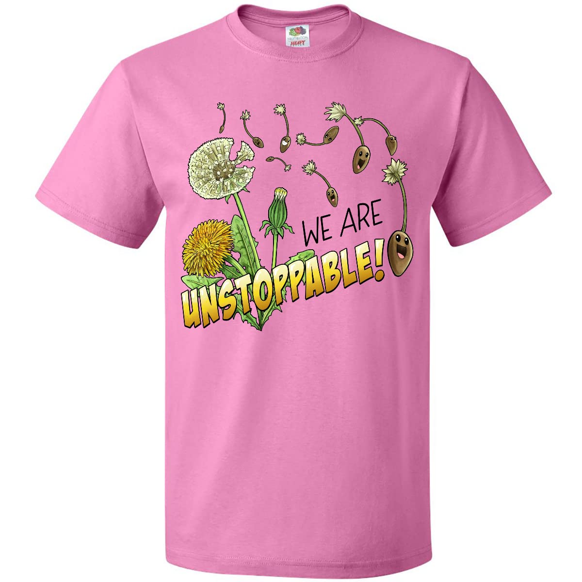 Inktastic Unstoppable Cute Dandelion Seeds Graphic T-Shirt for Women - Soft Cotton Tee for Casual Wear, Outdoor Activities & Inspirational Outfits