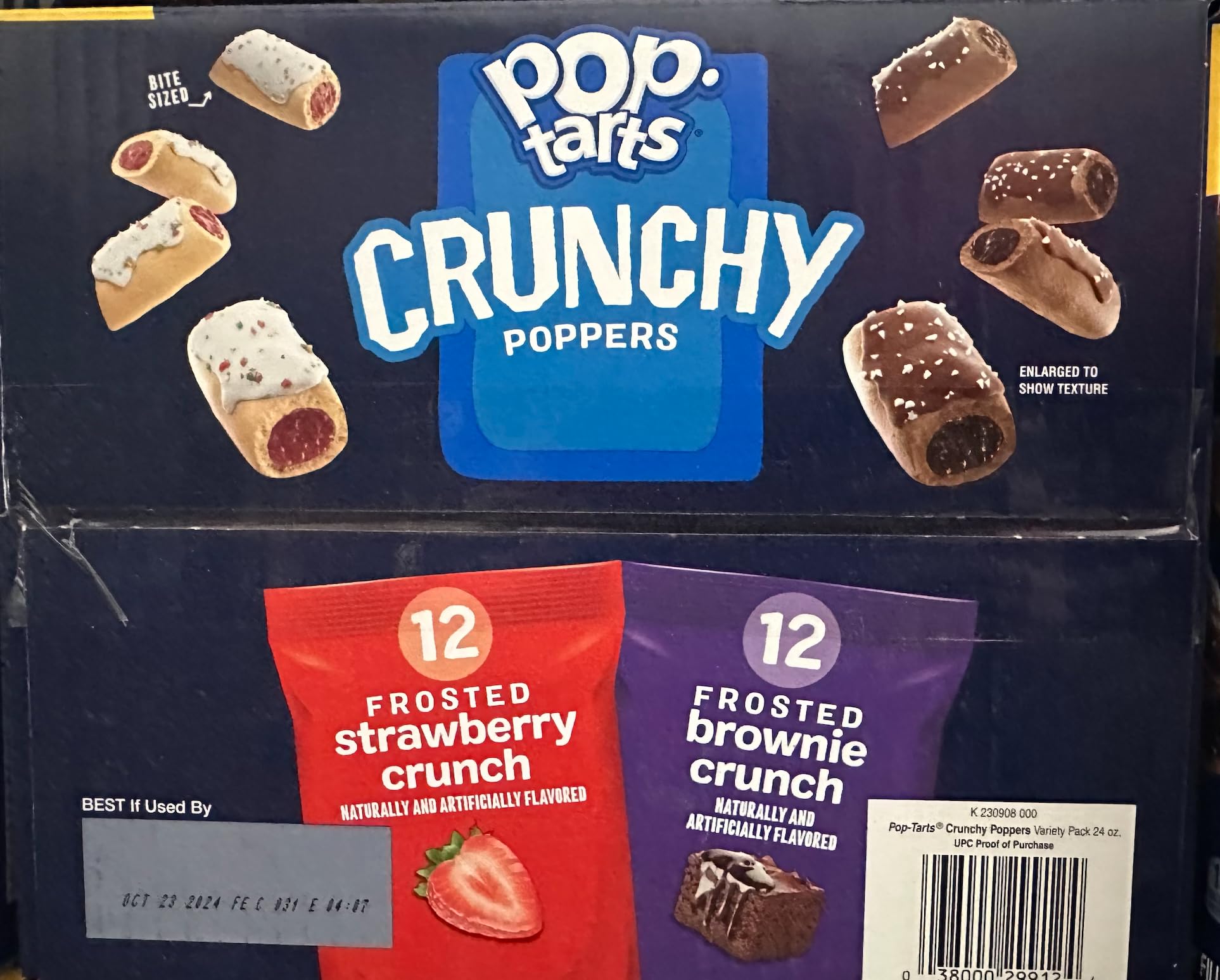 Kellogg's Pop-Tarts Crunchy Poppers Variety Pack - 24 Count (2 Packs) | Breakfast Snacks, On-the-Go Treats & Kids Lunch Box Favorites