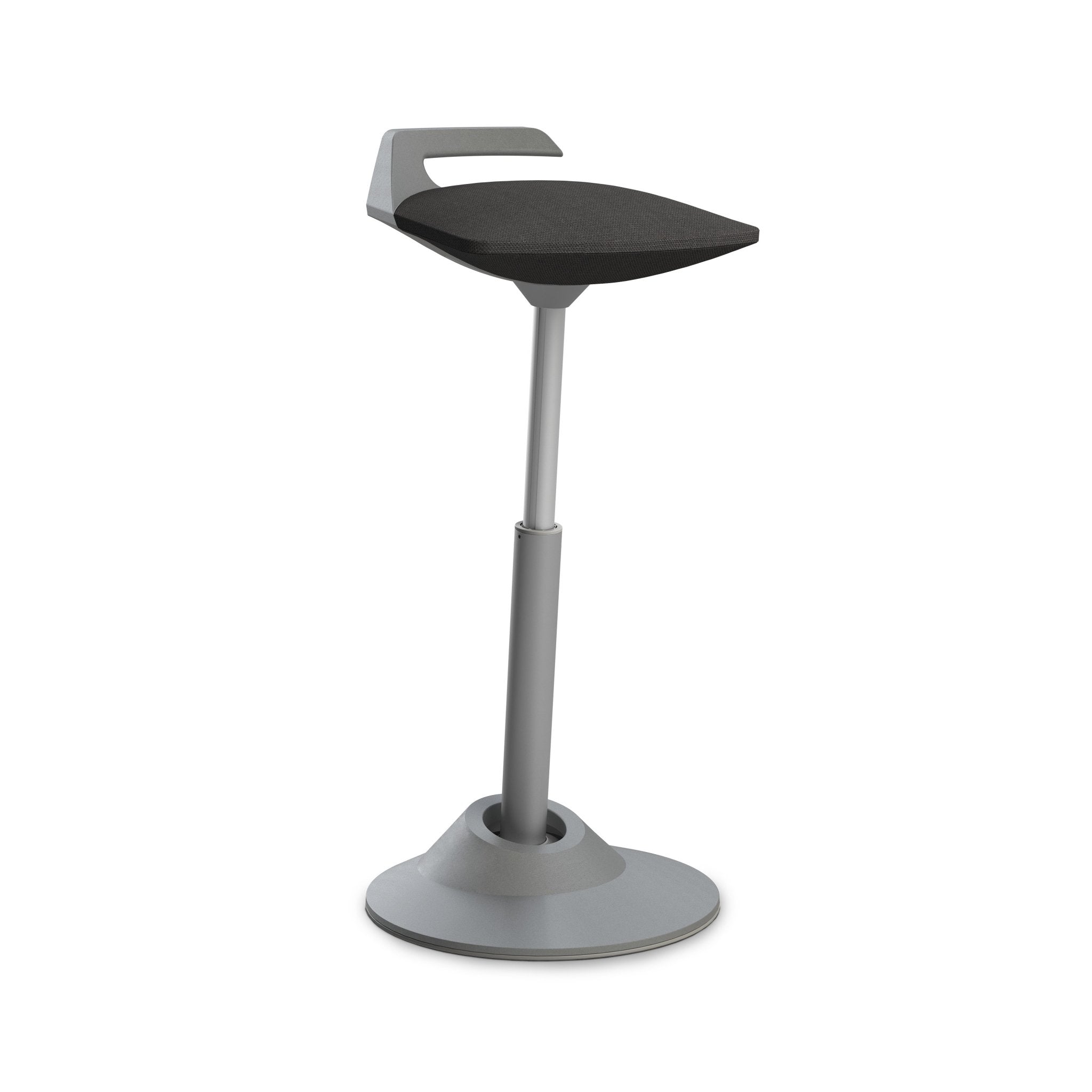 Aeris Muvman Grey Office Chair - Ergonomic Mesh Back Support & Adjustable Height for Home & Office Workspace Comfort