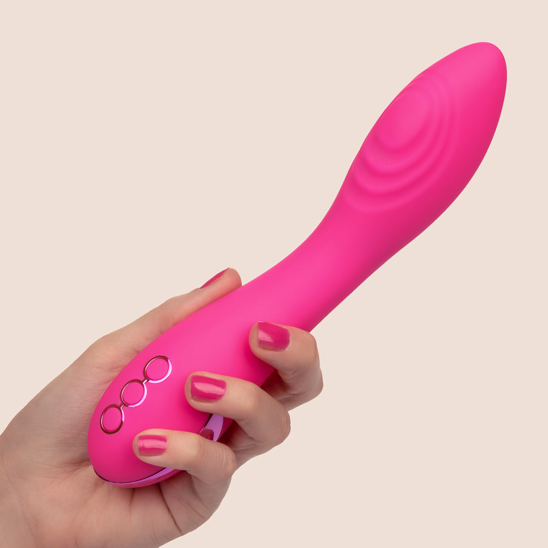California Dreaming® Surf City Centerfold Rechargeable Silicone Vibrator - Waterproof & USB Charging for Couples, Travel & Discreet Pleasure
