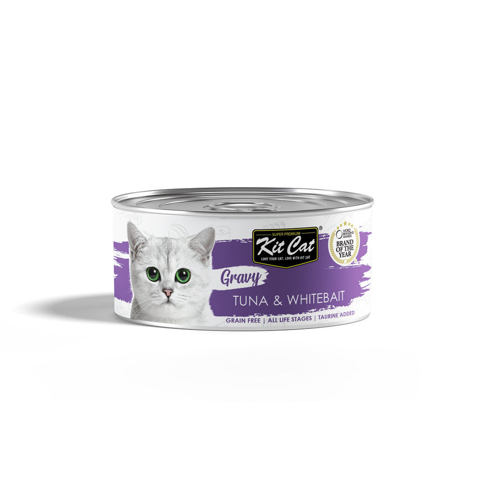 Kit Cat Gravy Wet Cat Food - 70g Can - Delicious & Nutritious Meal for Adult Cats - Perfect for Indoor & Outdoor Cats - High Protein & Taurine for Healthy Growth