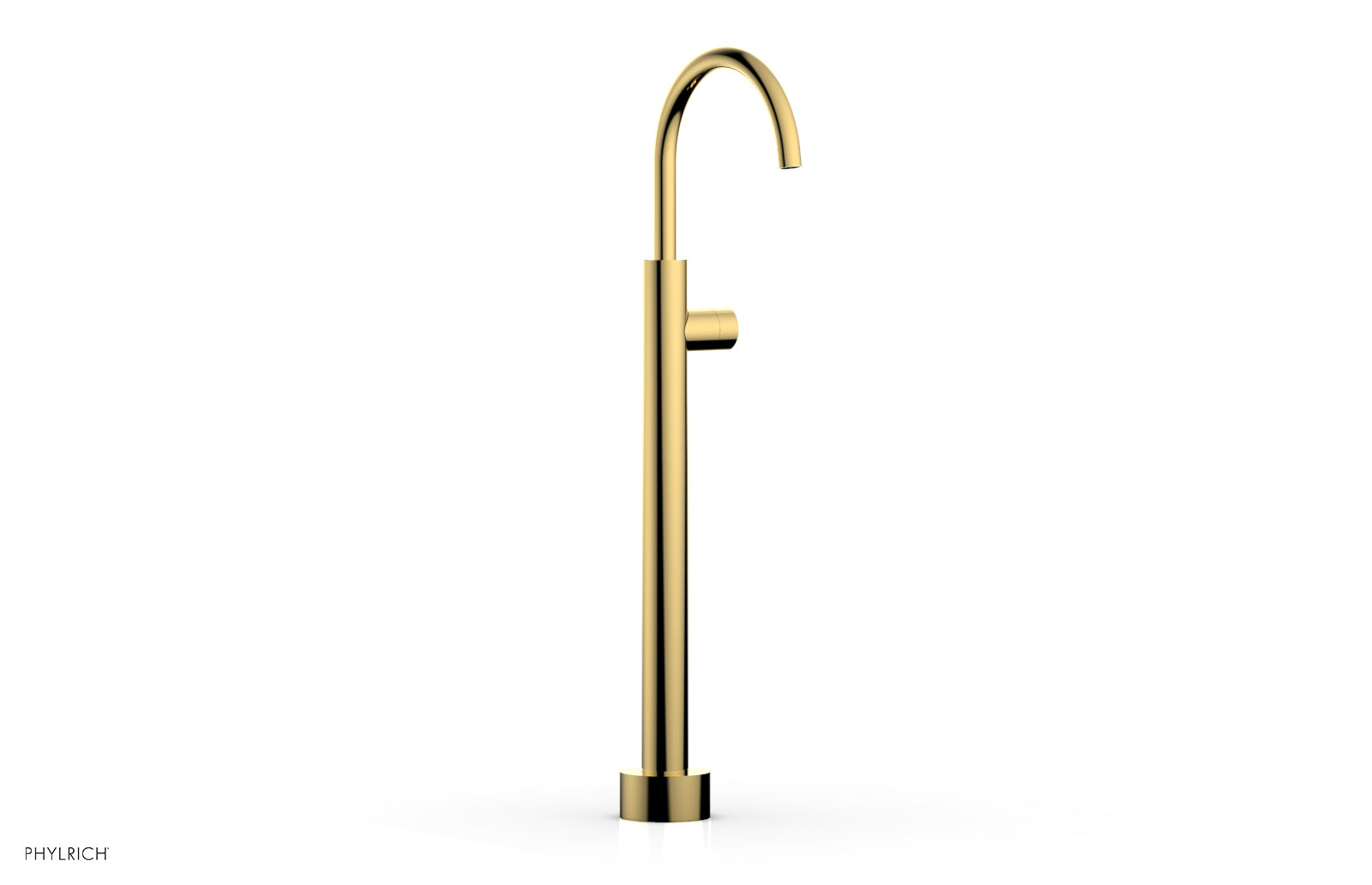 BASIC II Low Floor Mount Tub Filler with Smooth Handle - Model 230 46 04 - Perfect for Modern Bathroom Renovations and Spa-Like Showers