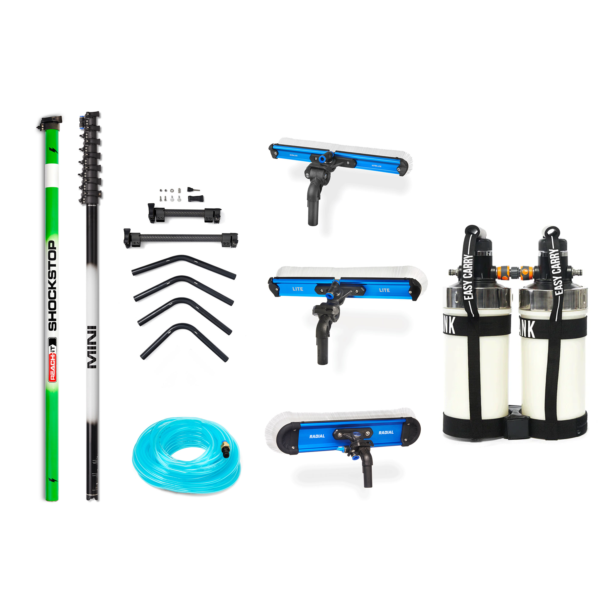 REACH Professional Extendable Pole Pack - Telescopic Pole for Cleaning, Painting & Maintenance - Perfect for High Ceilings, Walls & Hard-to-Reach Areas