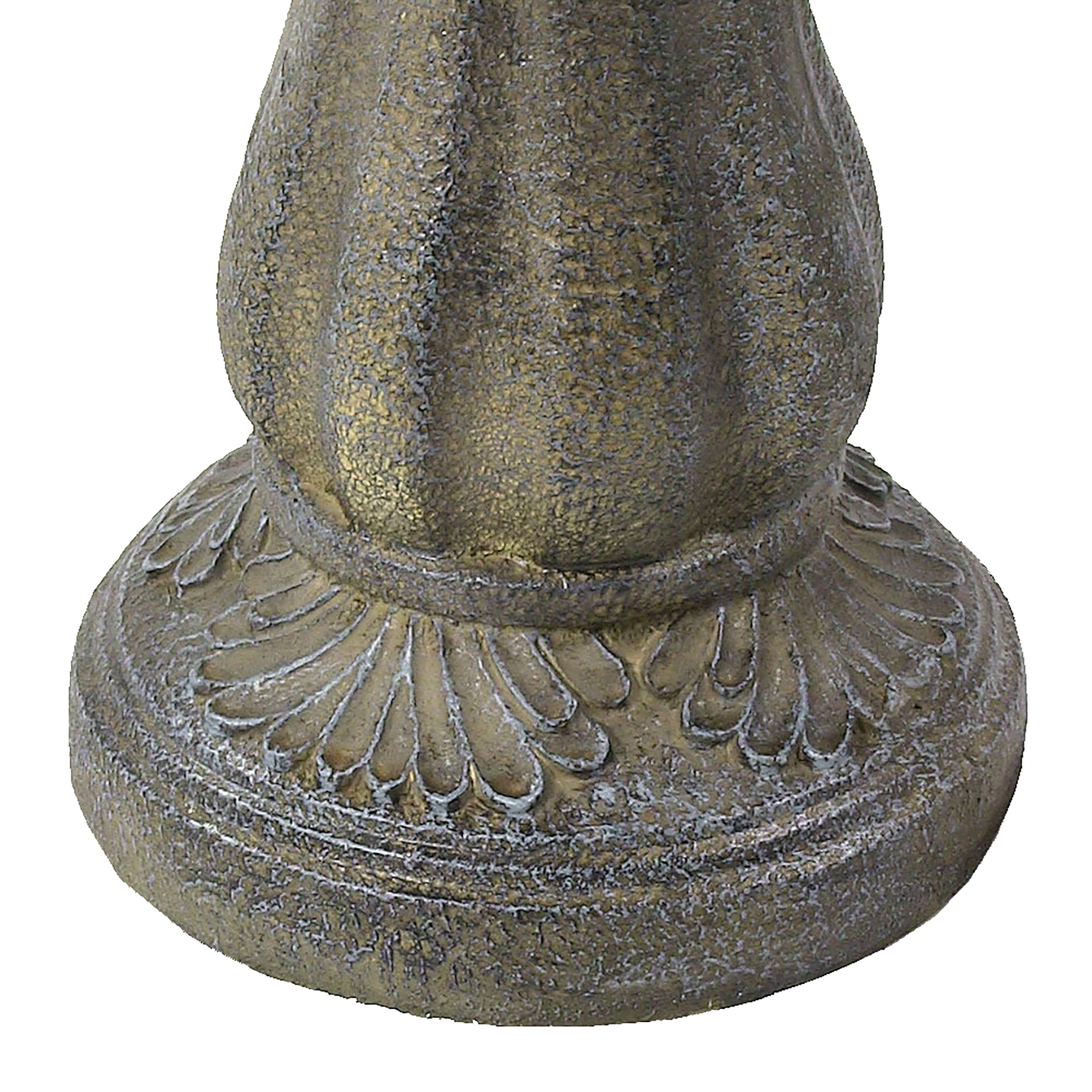 Sunnydaze 2 Tier Pineapple Solar Powered Fountain with Battery Backup - 33 Inch Outdoor Garden Decor for Patio, Yard & Poolside