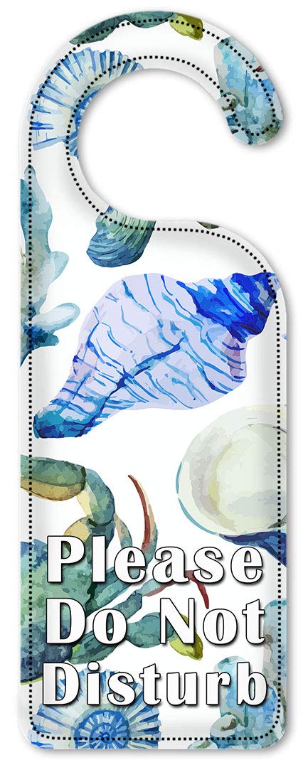 Artistic 'Do Not Disturb' Door Hanger Sign - Watercolor Coral Reef Design for Hotels, Bedrooms & Privacy - Perfect for Vacation Rentals & Home Decor
