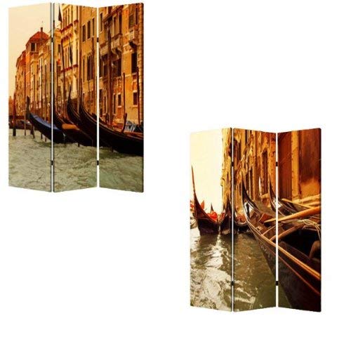 Screen Gems Venice Room Divider - 6-Panel Folding Privacy Partition for Home & Office - Perfect for Living Room, Bedroom, or Studio Space Divider